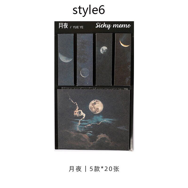 100 Sheets/Set Sticker Sticky Notes Memo Pad Diy Scrapbooking Dagboek Index Bladwijzer Sticker: style6