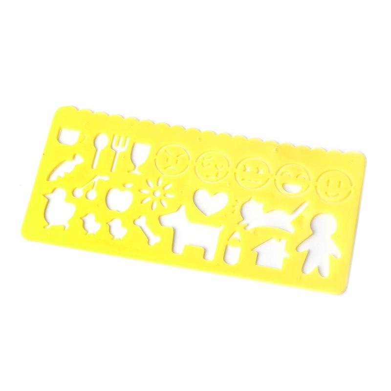 4x Plastic Animals Vehicles Instruments Stencil Set For Kids Art Painting G92E