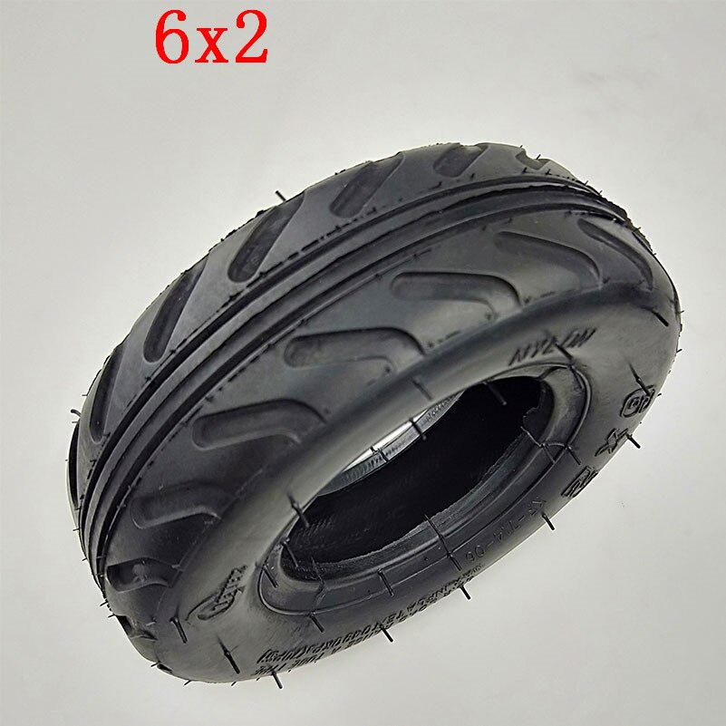 6 Inch 6X2 Tire and Inner Tube Set Fit for Electric Scooter Wheel Pneumatic Wheel Trolley Cart Air Wheel Bike: outer tyre