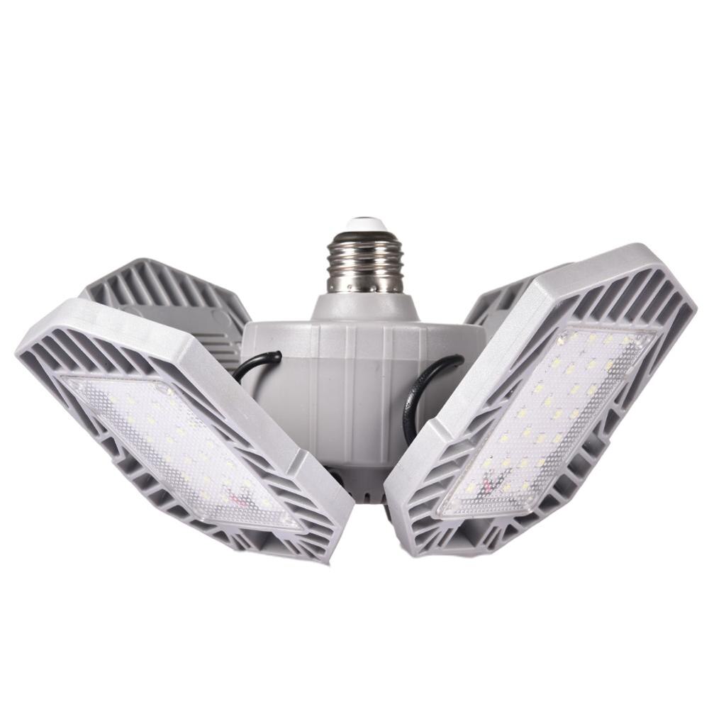 LED Garage Light Deformable Lamp Indoor Light with 4 Adjustable Panels for Warehouse Bar Basement