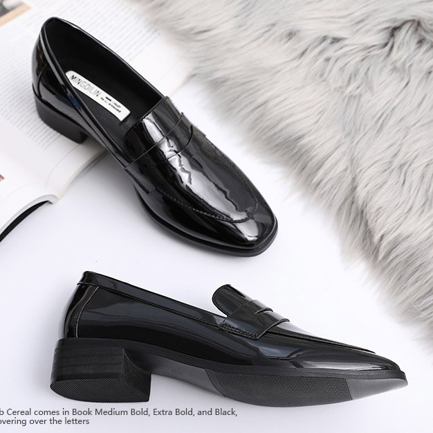 LIHUAMAO Black Classic penny loafers for women casual shoes pointed toe office career party outdoor walking shoes