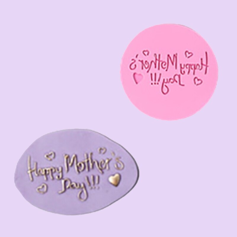 Gelukkige Moeder Vaderdag Dank Je Brief Reliëf Cutter Mold Cake/Cookie Cutter Stamp Fondant Cake Decorating gereedschap
