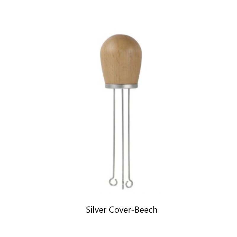 Solid Wood Handle Needle Coffee Tamper Coffee Tamper Distributor Leveler Tool Needle Coffee Powder Distributor Kitchen Accessor: Silver Beech