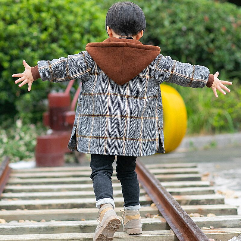 Winter Lente Jongen Dikke Wollen Jas Jongens Kleding Jongens Jas