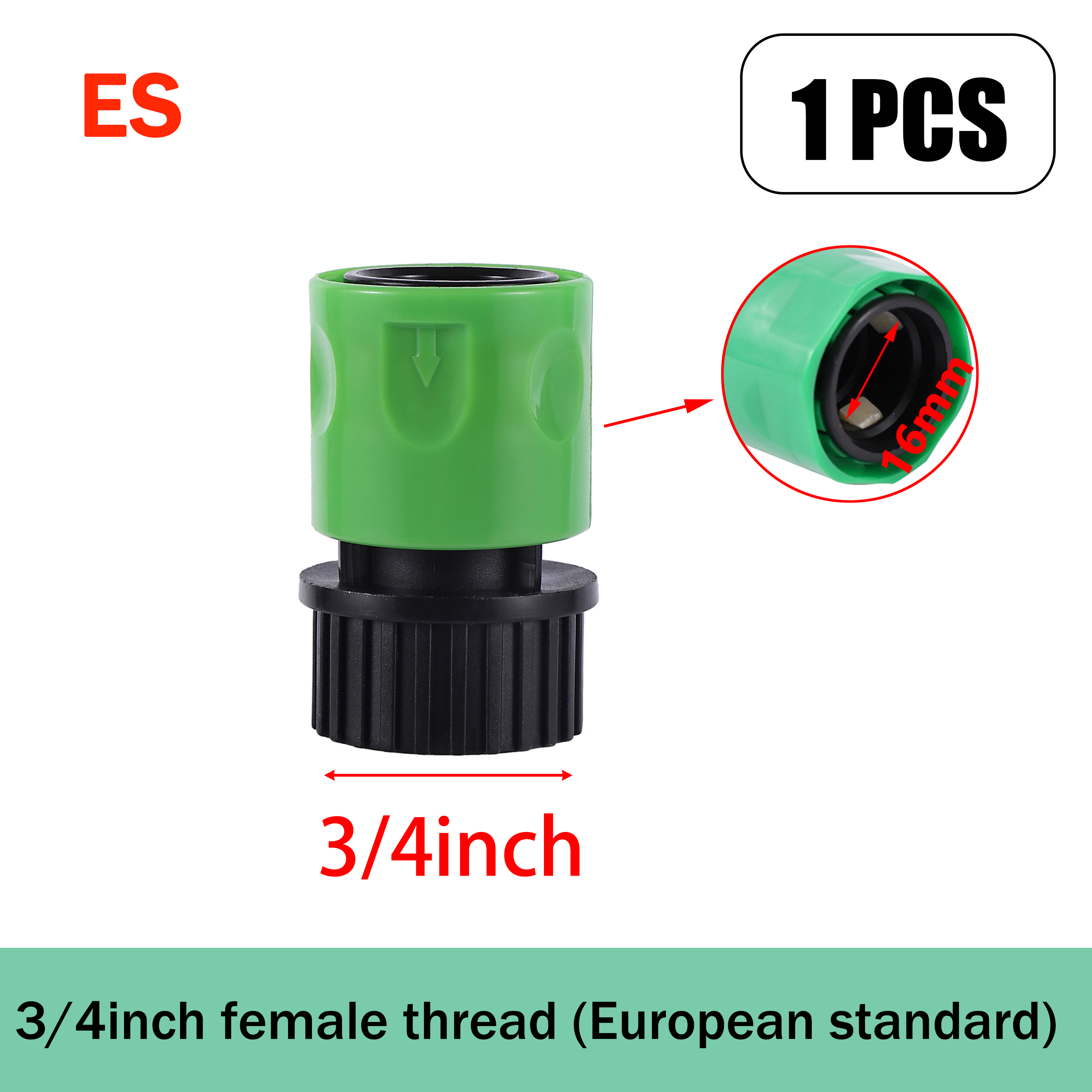 Garden Hose Irrigation Diverter 4/7mm Quick Coupler Y Tap Adapter Male Female Threaded Hose Connector for Drip Watering System: WHITE