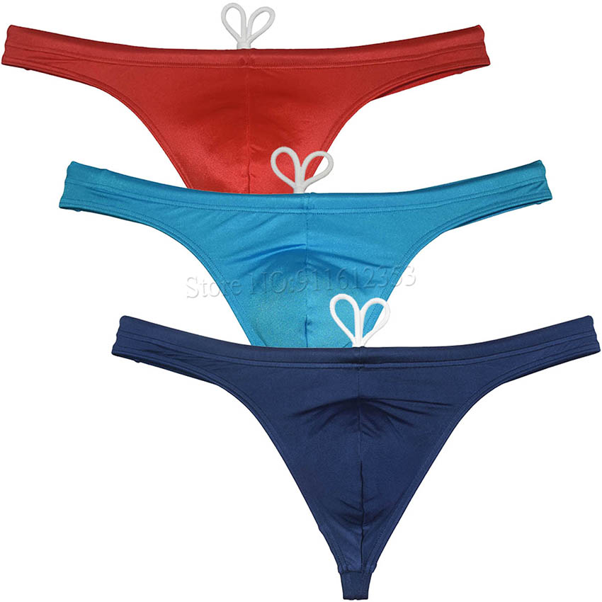 Herren Badeanzug Slips Bade bekleidung Surf Shorts verstellbare Tankini Kordel zug & Double Layer glänzenden Stoff: L / Dark Grau