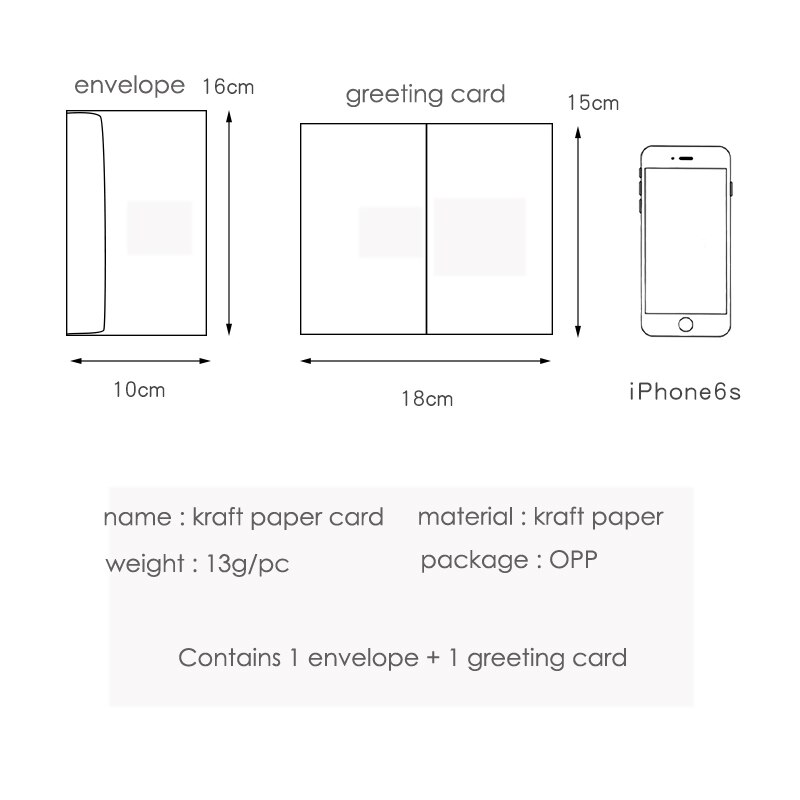 1pc Kraft paper Thanksgiving greeting card wedding invitations pop up cards thank you cards with envelopes supplie