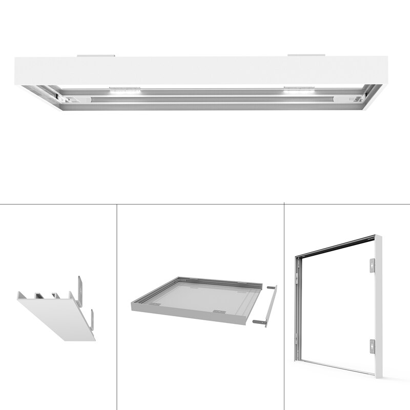 Update Aluminum Surface Mounting LED Panel Frame for All 300x300 600x600 620x620MM Ceiling Panel Lights White Body
