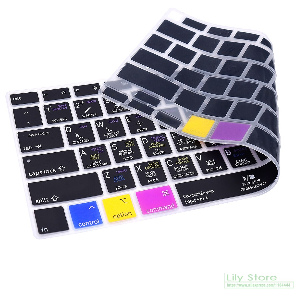 for MacBook Air 13 with Magic Keyboard A2179, for Apple Air M1 Chip Premium Logic Pro X Shortcuts Keyboard Cover