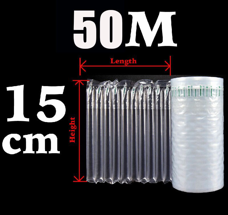 Inflatable Air Column Bag Coil Express Packaging Shockproof Bubble Film Anti-Collision Buffer Inflatable Bubble Column Courier: 15cmx50m