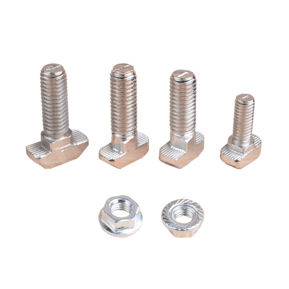 50pcs/lot M5 M6 M8 T Bolt Screws for EU Standard 20 30 40 Linear Rail Aluminum Profile,50pcs M5 M6 M8 Hex Flange Nuts Optional
