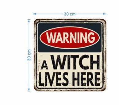 Halloween Warning Sign Sticker Party Horror Decoration Self-adhesive Wall Sticker: B