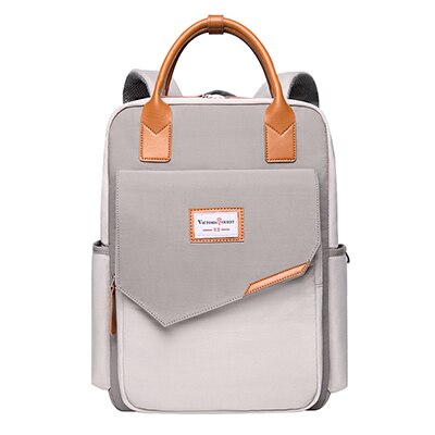 Victoriatourist Rugzak Vrouwen Mode Rugzak Multi-layer Ruimte Veelzijdig Voor Reizen Leisure Werk School 15.6 "Laptop Geschikt: T2101-Grey