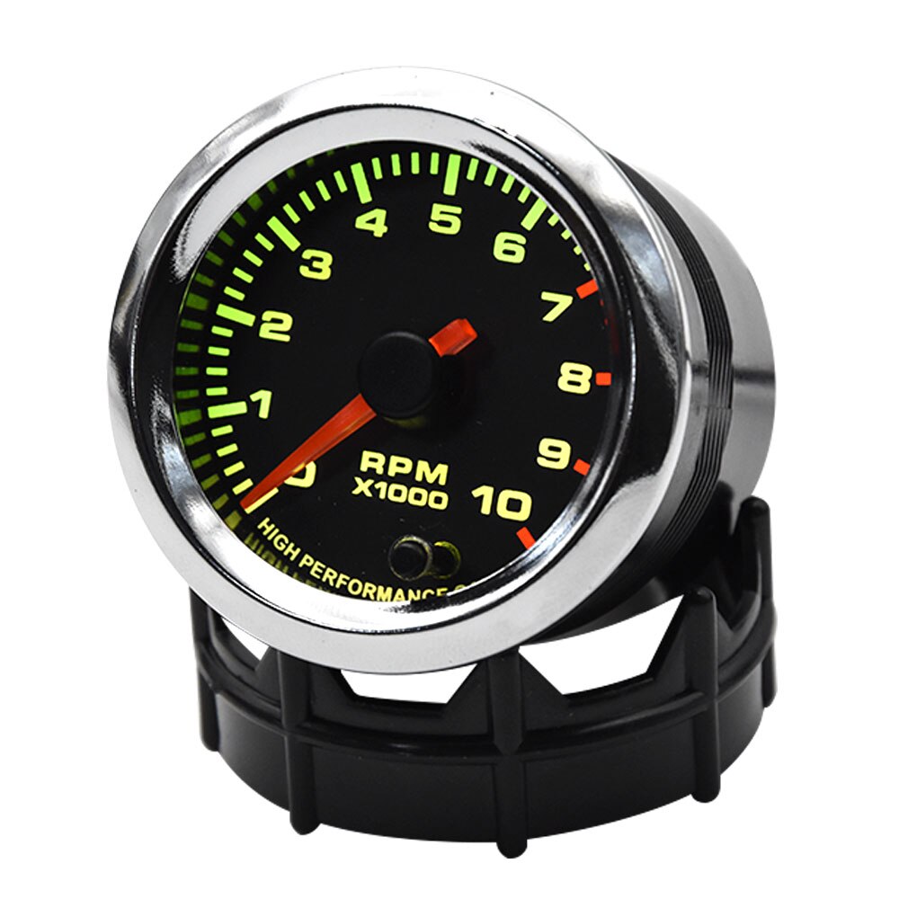 52Mm 7 Kleur Backlight Toerenteller Rpm Meter 4/6/8 Cilinders Auto Gaugelcd Digitale Display Auto Refit Accessoires Voor 12 Volt Auto