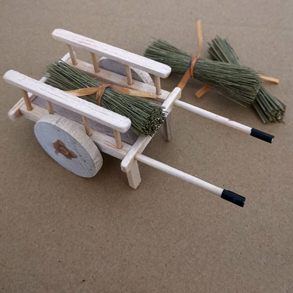 1Pc Mini Cart Children Mini Barrow Accessory for Decor Children Kids MIni House