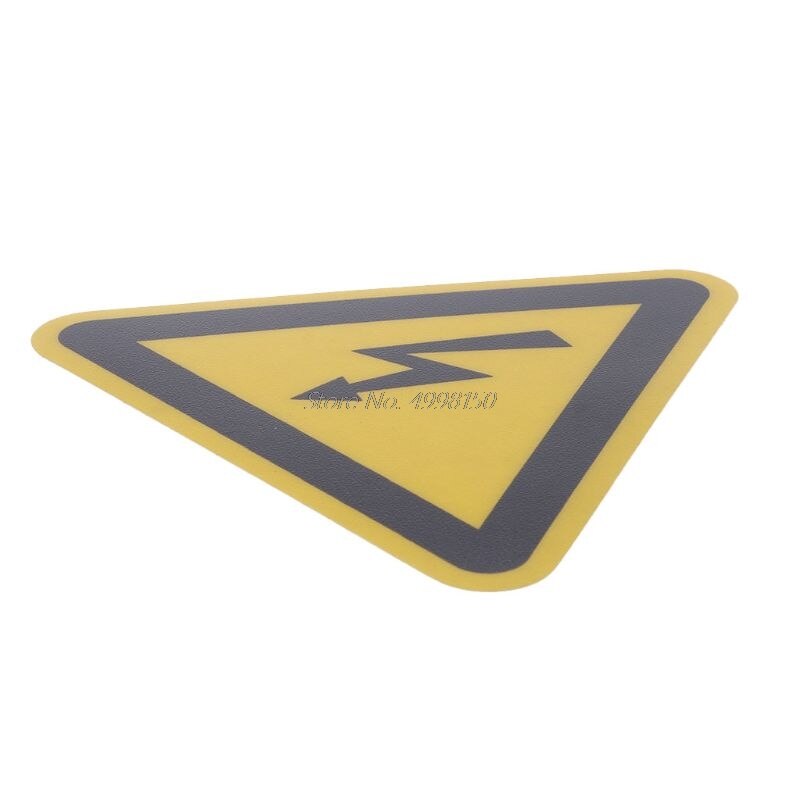 Etiquetas adhesivas de advertencia, aviso de peligro de choque eléctrico, seguridad de 25mm, 50mm, 100cm, PVC, resistente al agua,