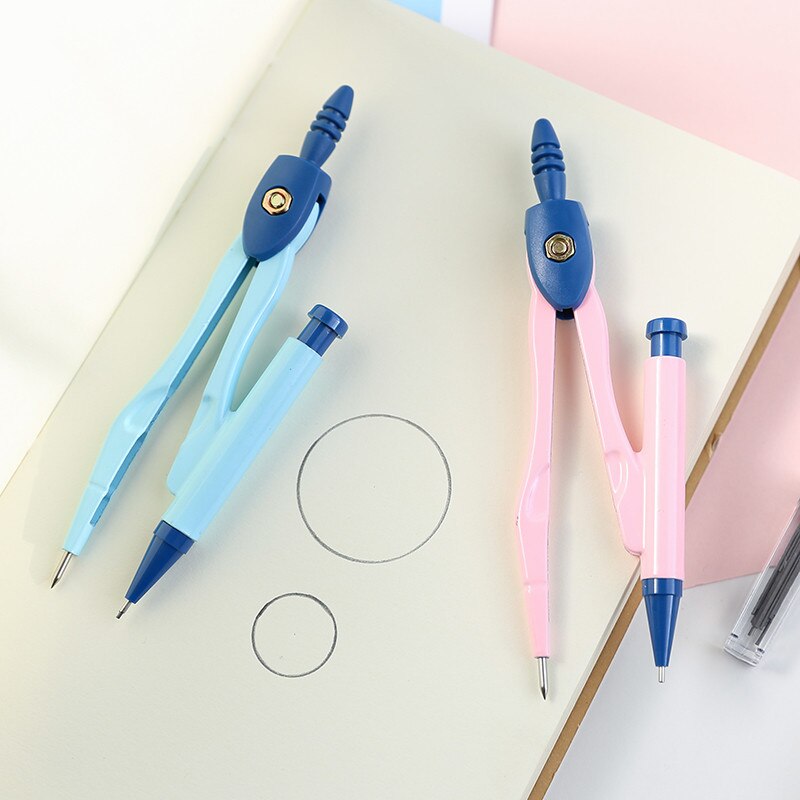 Drawing Compasses School Math Geometry Set Student Stationery with Lead Core Office School Supplies Drafting Tool