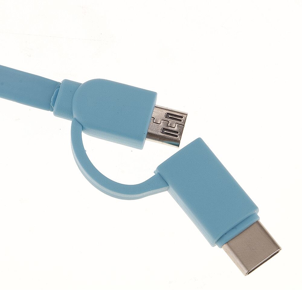 100cm rull linjal 2 in 1 usb datasynkroniseringskabel for lader android+type c micro universal uttrekkbar usb-kabel
