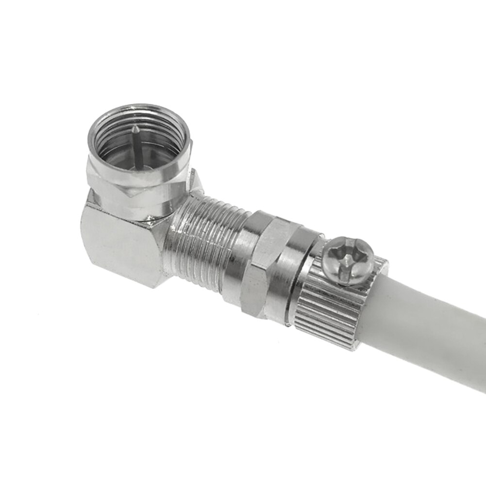 2 Stuks Coaxiale Haaks F Connector / Adapter Tv Vrouwelijke Socket 90 Graden Haakse Tv antenne Kabel Connector