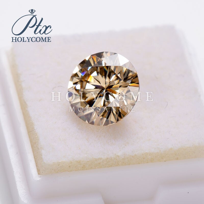 5mm round Cut champagne round Stone Loose Moissanite supplier factory direct supply Diamond