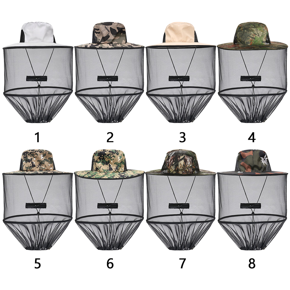 Gorro antimosquitos plegable Unisex a la con red oculta, repelente de malla, protección contra insectos y abejas, gorra de pesca con protección solar informal para exteriores