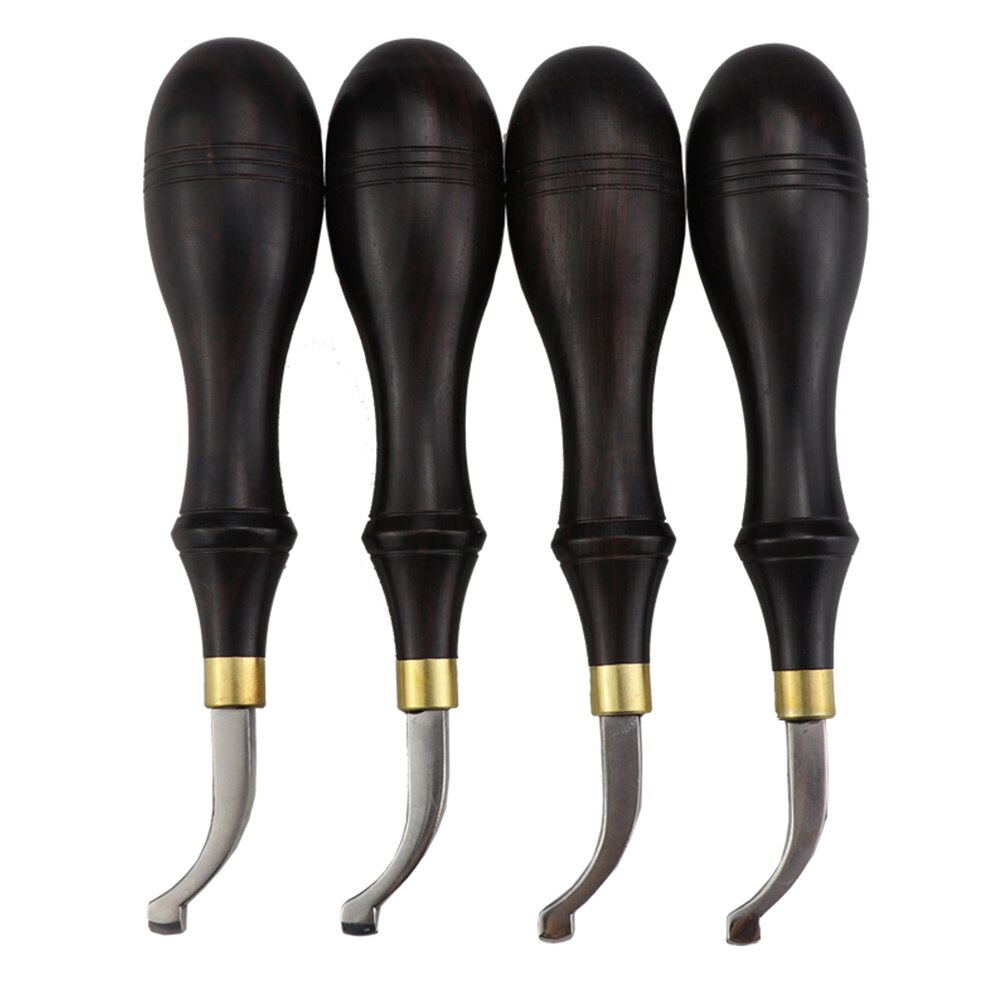 1pc 1.0/1.5/2/2.5mm Ebony Leather Edge Tool Leather Handle Knife Cutting Hand Craft Tool Line Low Slit Press Line Tool