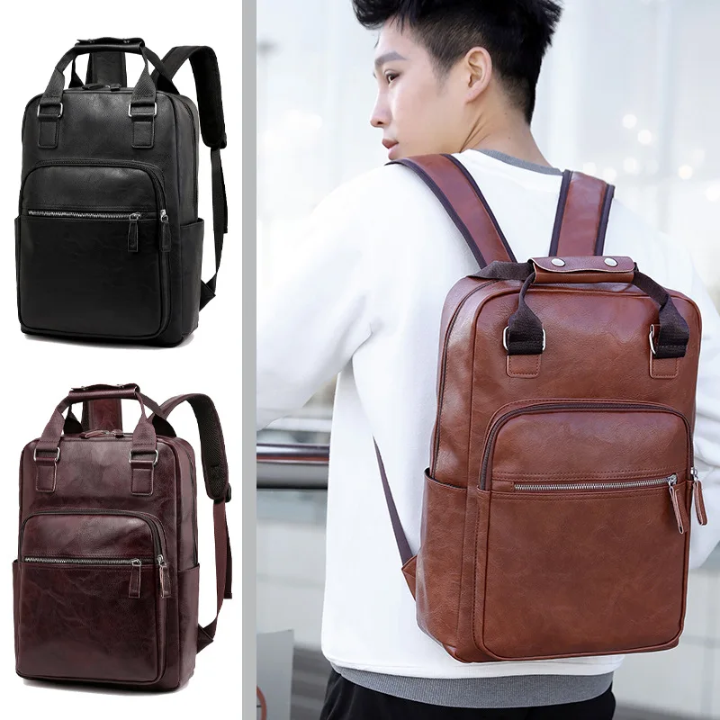 Mochila elegante para estudantes e profissionais com material PU durável e espaço espaçoso