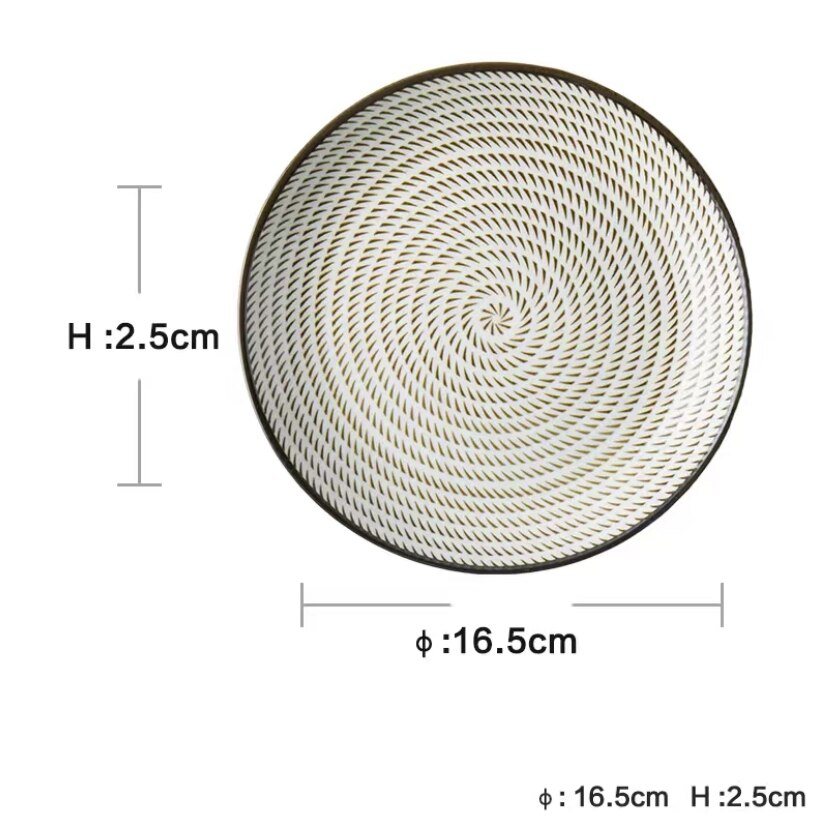 Nouvelle vaisselle de Style oriental 6 pouces assiette en céramique fabriquée à la main: Centripetal