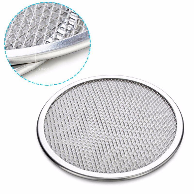 1pc 9///10 '/12 aluminium alumínio forma redonda pizza pan net tela placa de pedra bandeja torta panqueca bandeja cozinha forno ferramentas de cozimento