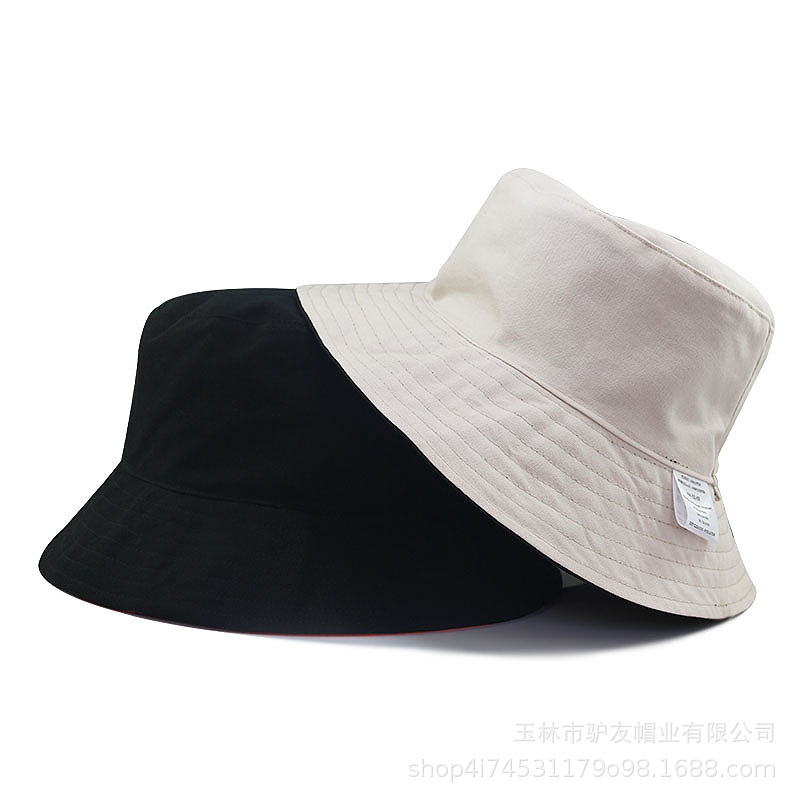 Dubbelzijdig Grote Hoofd Man Grote Maat Zonnehoed Vrouwen Strand Visser Hoed Katoen Panama Cap Plus Size Emmer Hoeden 58-60cm 61-65cm: XL / Donker Kaki
