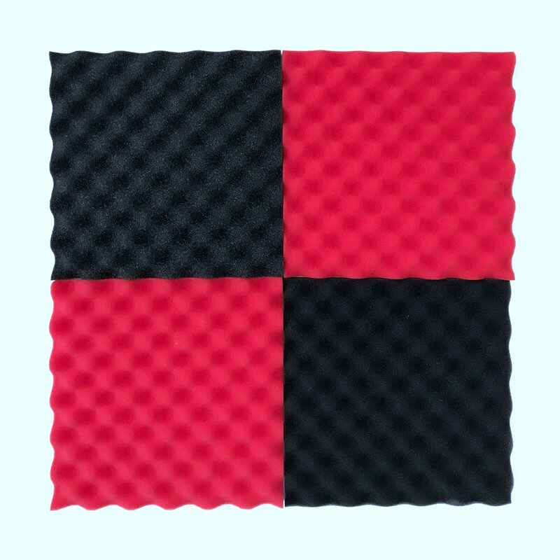 6 Pcs - Acoustic Foam Sound Proof Foam Panels Noise Dampening Foam Studio Music Equipment 1.2 inch x 12 inch x 12 inch