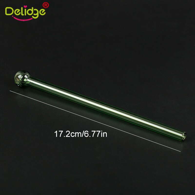 Tubo de cristal para beber hecho a mano, paja de colores con cepillo de limpieza del hogar, pajitas de vidrio reutilizables para fiestas, herramientas de Bar, 3 uds.