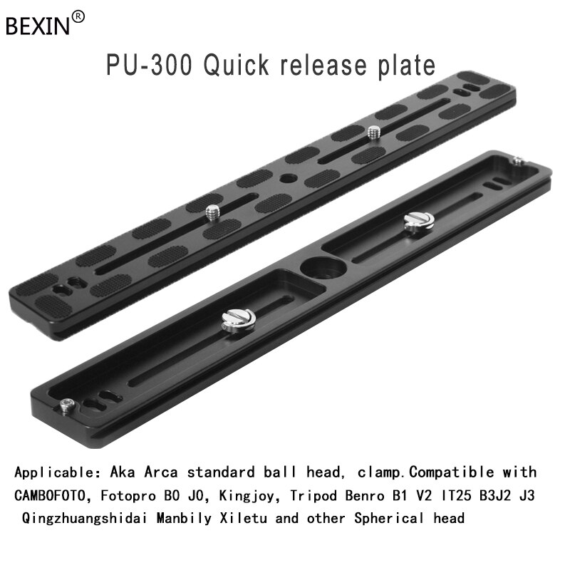 Bexin Universal Aluminium Quick Release Plaat Statief Mount Adapter Met 1/4 Schroef Voor Benro Arca Swiss Statief Ball Head