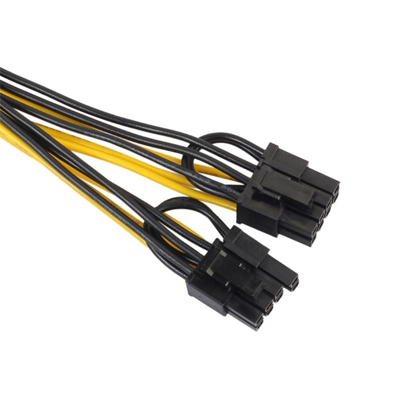 6-pin Female to Dual 8-pin Male Graphics Card Connector PC Power Cable,Splitter Extension Cord Wire for Graphic Card CPU