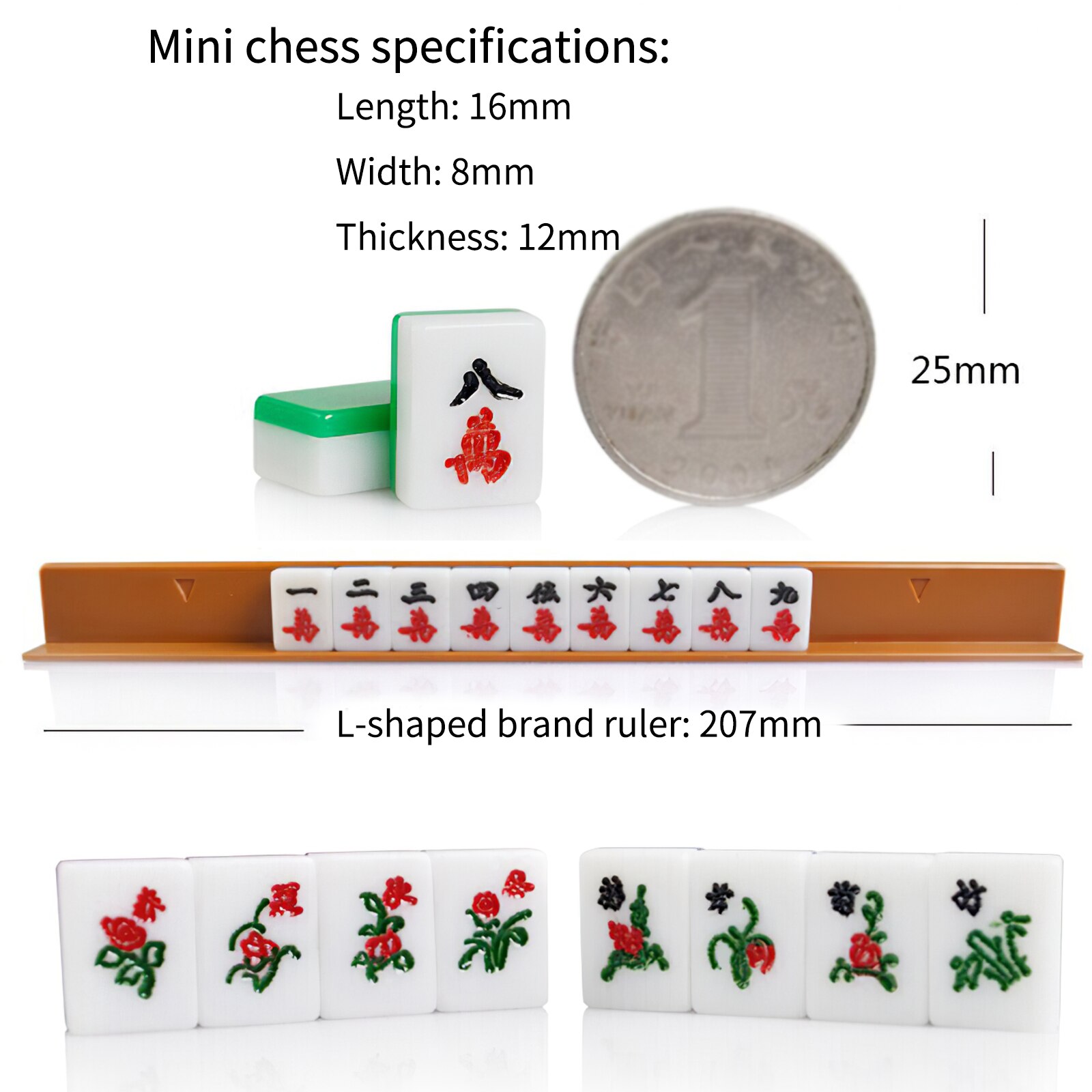 Portable Trumpet Mahjong Engraved Mahjong With A Table Chess Entertainment Mini Mahjong Chess Board Games Child Interactive Toy