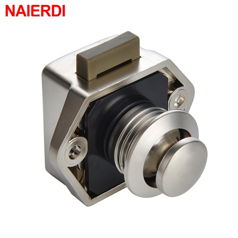 Naierdi 10Pcs Camper Auto Push Lock Diameter Rv Caravan Boot Motor Thuis Kabinet Lade Klink Knop Sloten Meubels Hardware