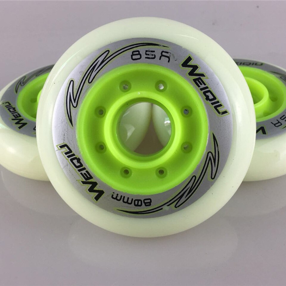 Ruedas para patines en línea 85A 80 76 72mm, lote de 8 Uds., ruedas para patines FSK Slalom HV High KSJ WFSC Otto ILQ-11, separador de rodamientos