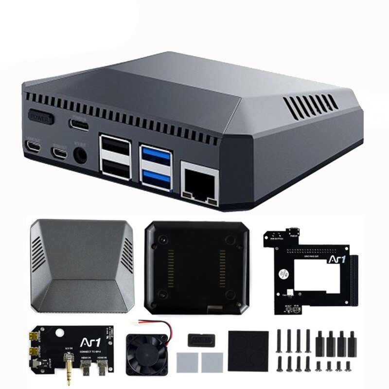 Argon One V2 Raspberry Pi 4 Aluminum Case Safe Power Button with Cooling Fan Temperature Management