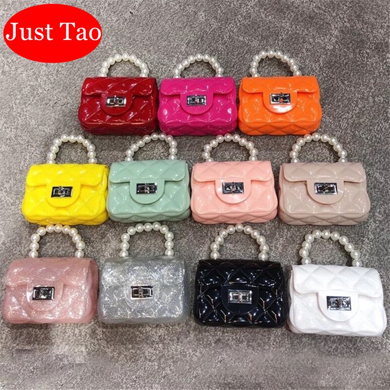 Solo Tao! Borsa quadrata jelly pearl borse ragazze mini borse a tracolla bambini piccoli totes colori caramelle borsa a tracolla borsa JT129