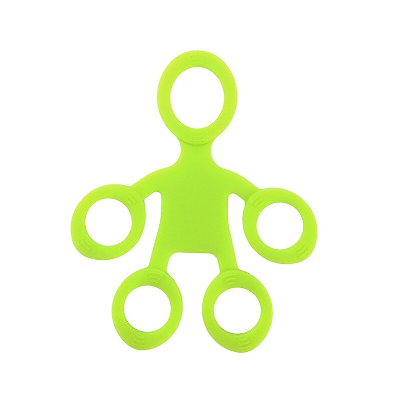 Fitness Stretcher 3 Levels Finger Sensory Toy for Autism ADHD Finger Grip Silicone Ring Exerciser Antistress Resistance Band: green