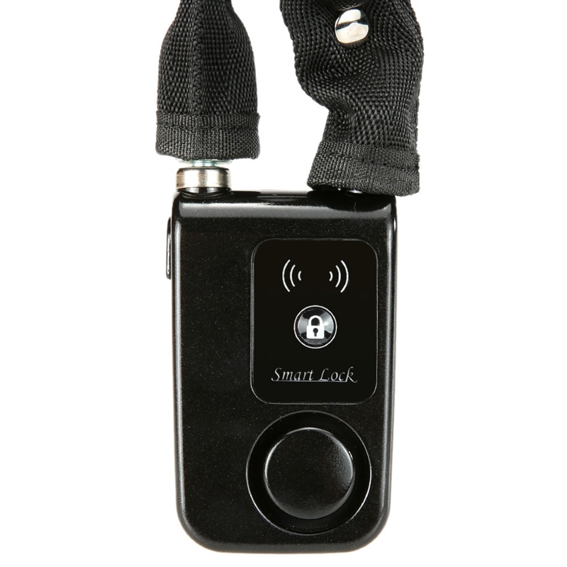 Super smart telefon app kontrol smart alarm bluetooth lås vandtæt 110db alarm cykellås udendørs tyverialås