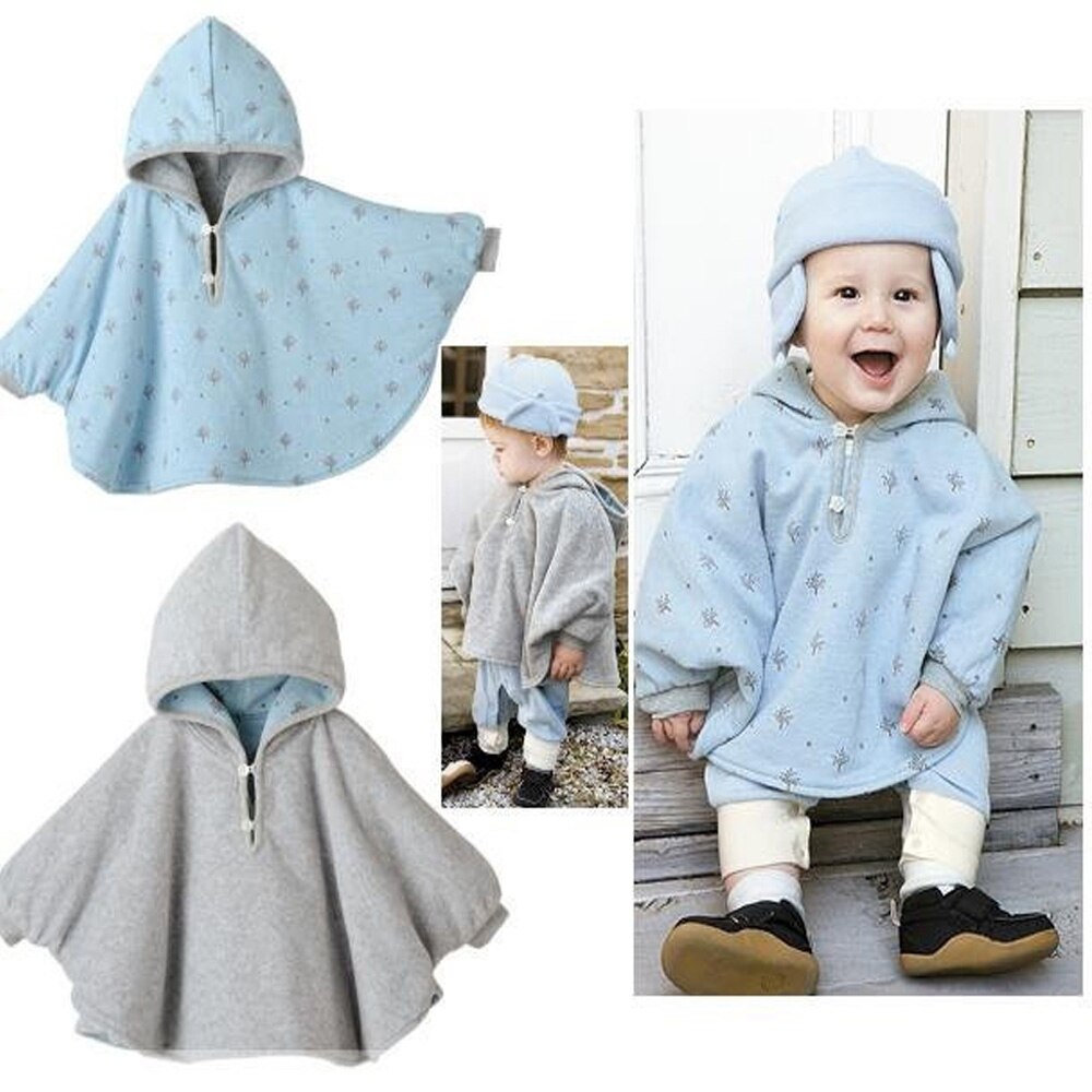 Baby Meisjes Jongens Jas Double Side Wear Fleece Hoodie Uitloper Lente Herfst Winter Warme Mantel Kinderkleding Poncho Cape