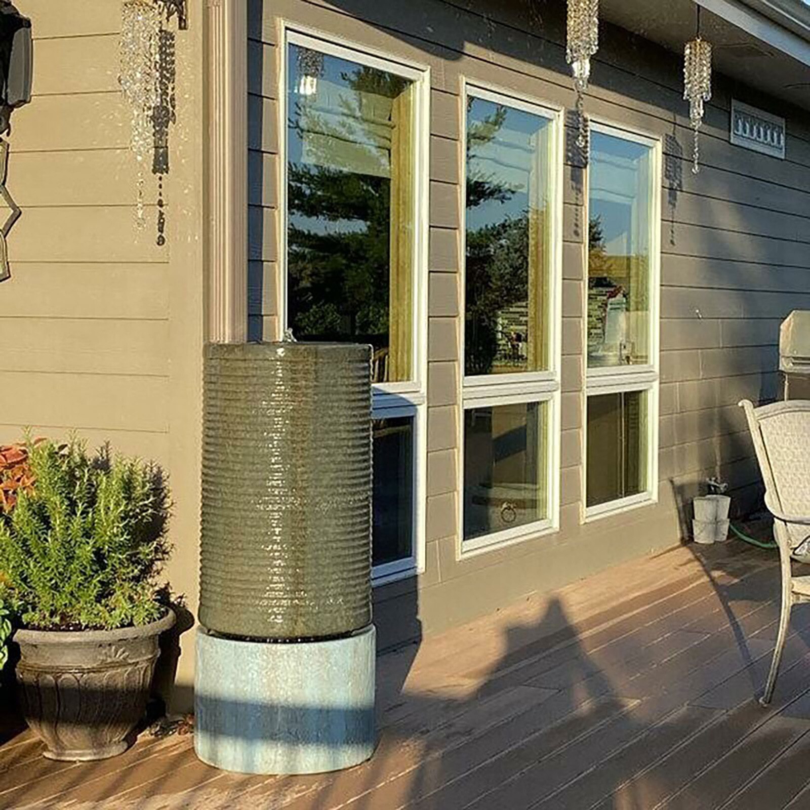 Wystrój ogrodu kryształbyć winnym kuranty wiatrowe kolorowe kuranty wiatrowe szklane dzwonki wietrzne ozdoby wystrój ogrodu ation na wolnym powietrzu Tuin Decoratie