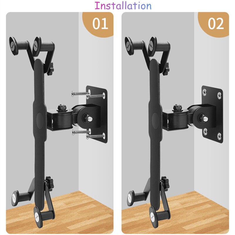 Wall Mount Tablet Stand Screen 360° Rotating, Tablets Holder Tilt Angle 90° Support 7-13 inch Tablet PC