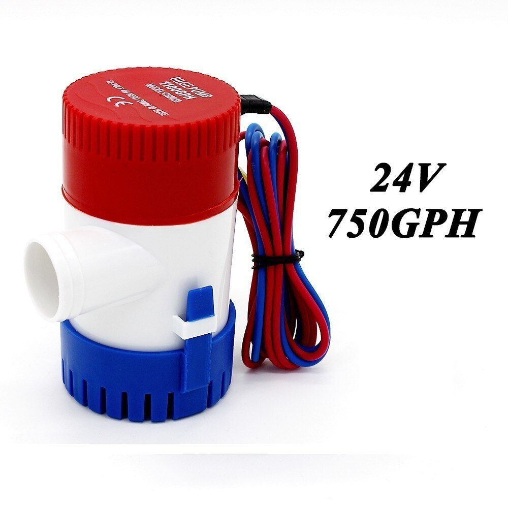 350 gph  dc 12v/24v lænsevandspumpe til båd/kajak, engelsk manual, elektrisk nedsænket booster pumpe ,350 gph bomba ,12 24 v volt: 750 km / t 24v