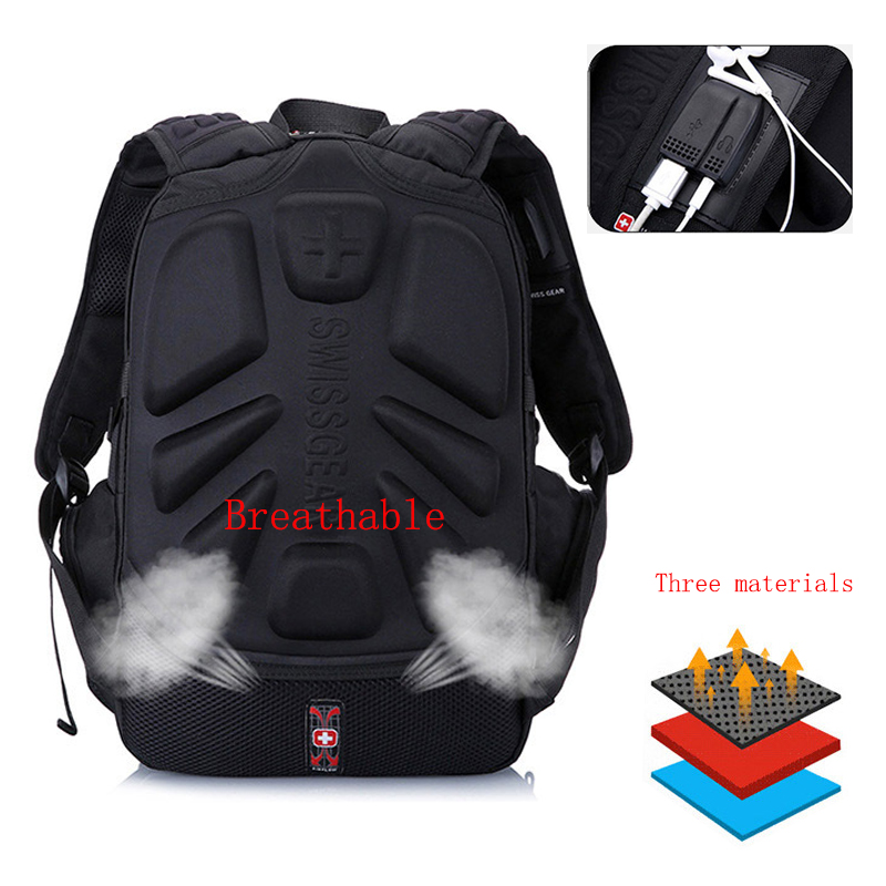 Multifunctional USB Charging Waterproof Backpack Luxury Academy School Bags Computer Travel Backpacks 17 Inch Laptop Bag For Men