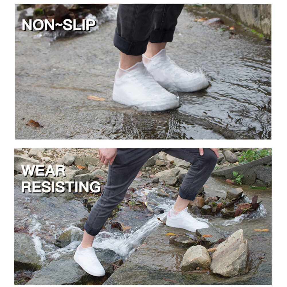 Silicone Overshoes Reusable Waterproof Shoes Covers Rain Boots Non-slip Covers WXV