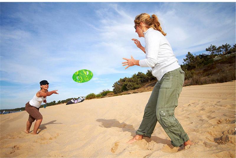 Spinning Training Disk Flying Disc Outdoor Sports Game Soft Flying Saucer Dog Toys Soft Floating Dog Catcher Interactiv