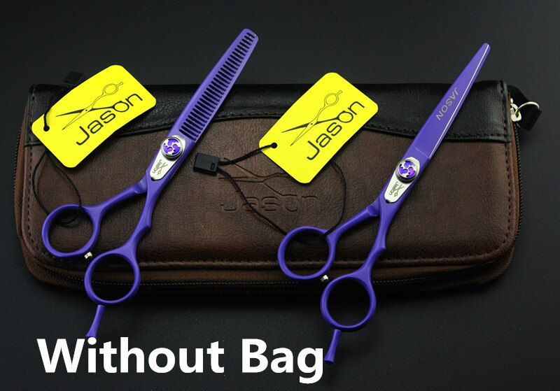 6 inch Brand Jason TOP GRADE Hairdressing Scissors JP 440C Barbers Cutting Scissors Thinning Shears Hair Scissors: One Pair Without Bag