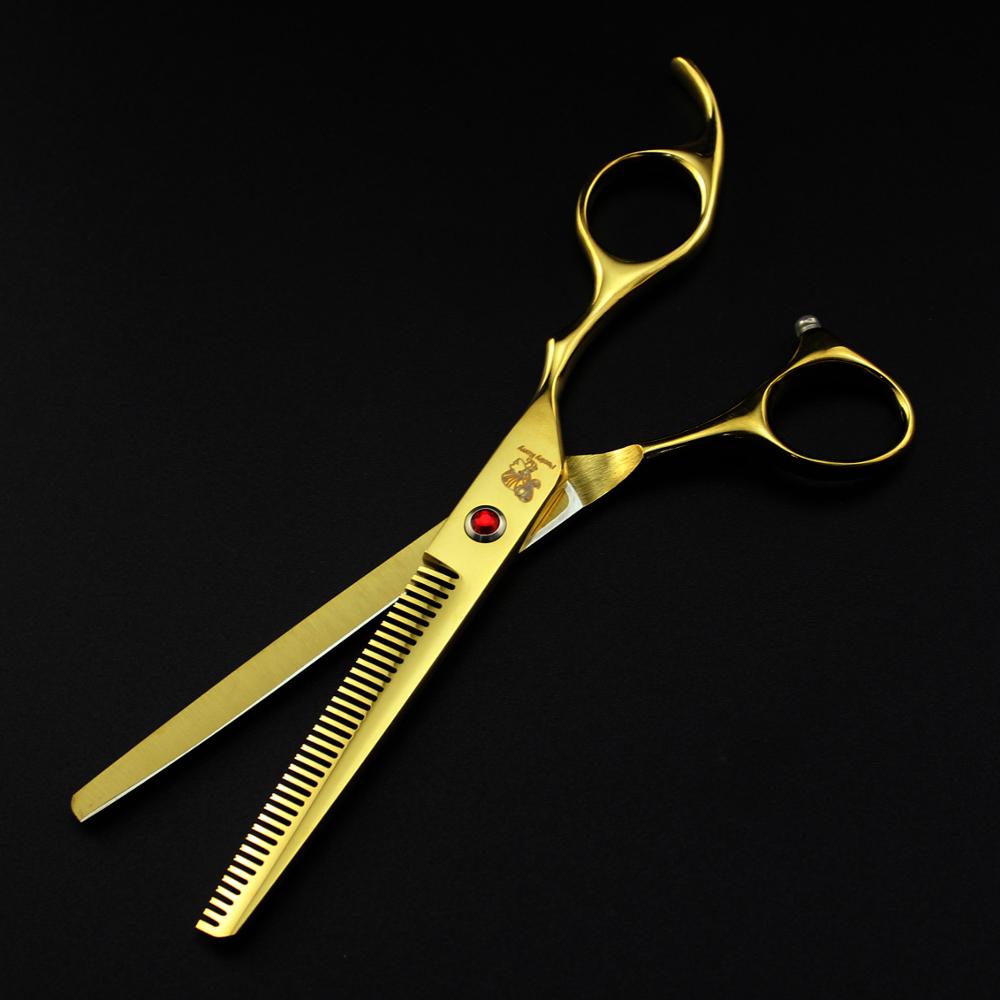 Pet scissors Straight &Thinning & Curved scissors 4pcs set +comb for dog grooming dogs shears hair cutter 7.0 inch